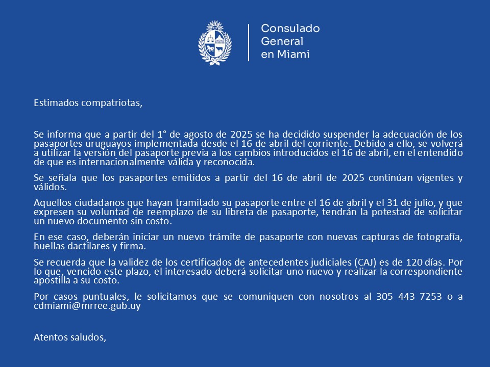 CAMBIO PASAPORTES